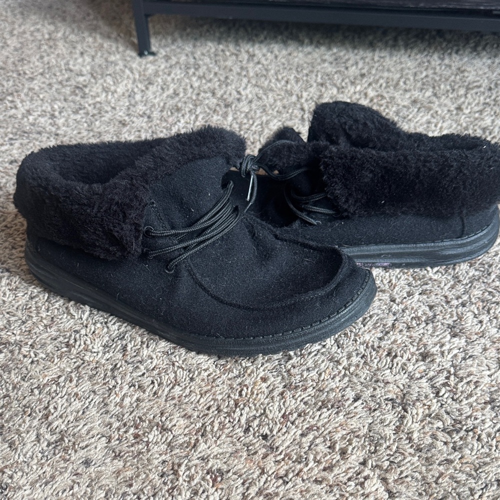 Hey Dude Black Moccasins for Women
